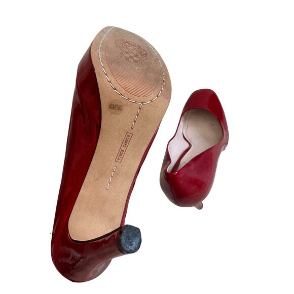 VINCE CAMUTO Red Patent Platform Heels Size 6.5 - Picture 7 of 8